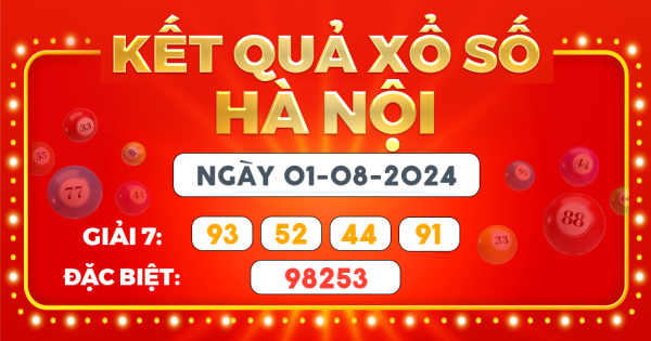 Xổ số Hà Nội ngày 1 tháng 8